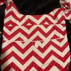 Red Chevron Crossbody Bag